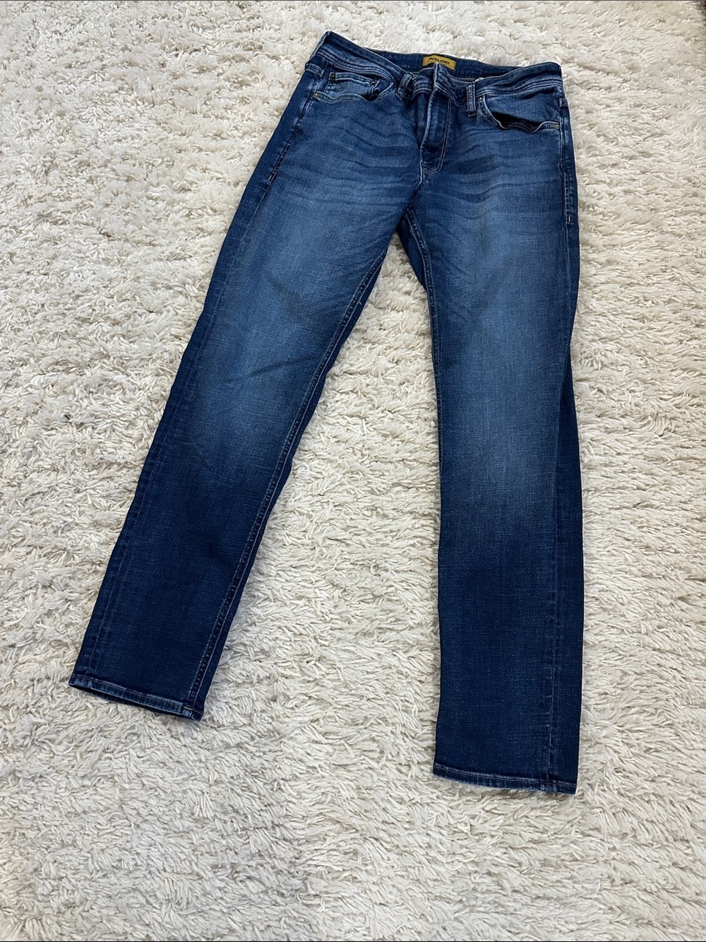 JACK & JONES Y2K Men's Dark Blue Luxury Denim Jeans. Regular/Clark fit Sz 32x32